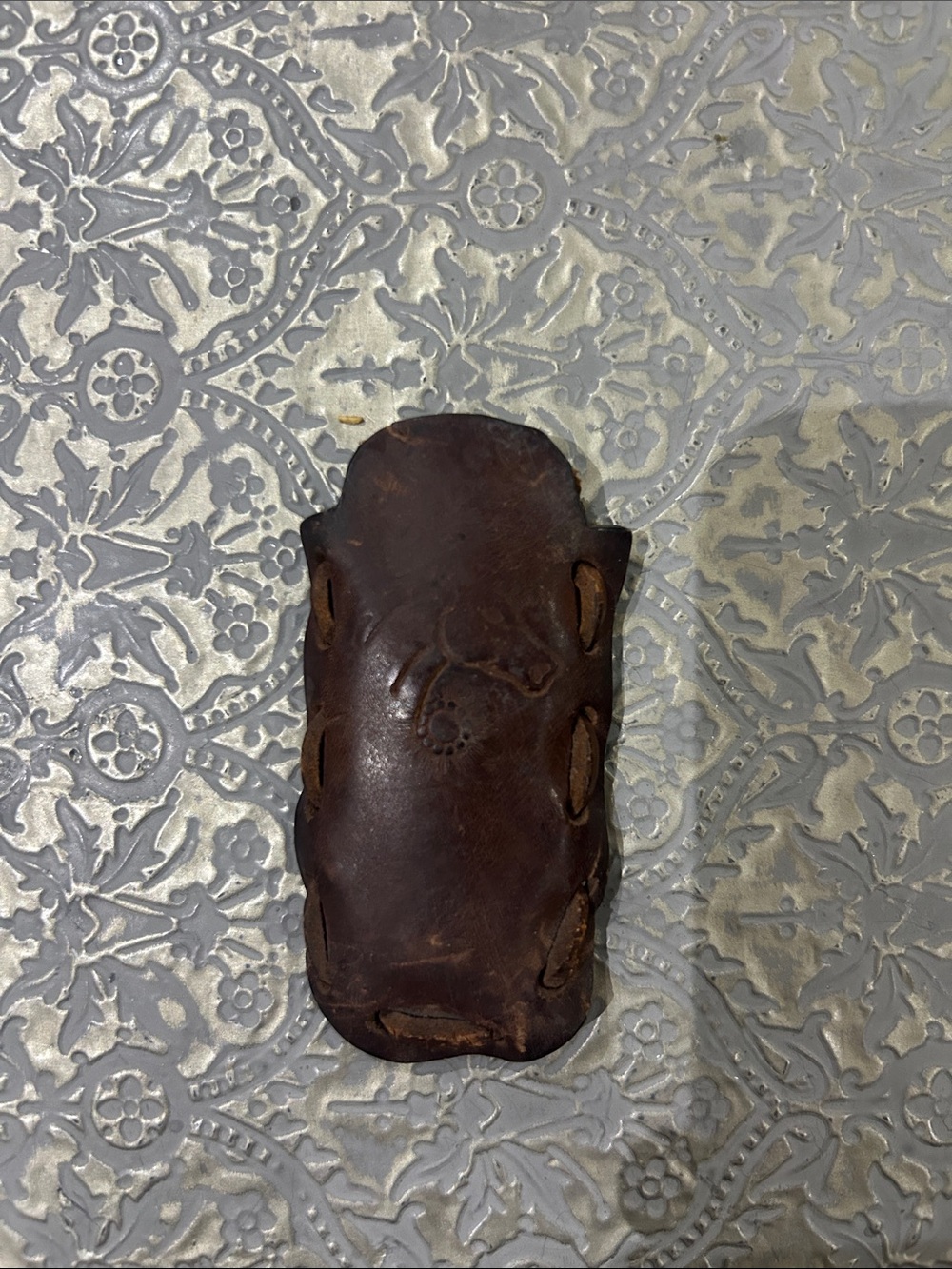 Vintage small leather pouch from 1974